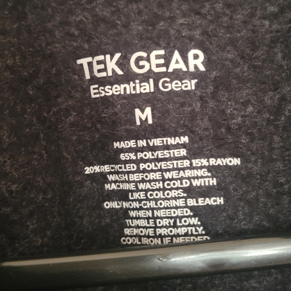 TEK GEAR Charcoal Grey Quater Zip Pullover Size Medium - Picture 5 of 5